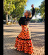Profesional Flamenco Skirt modell Carmensol orange