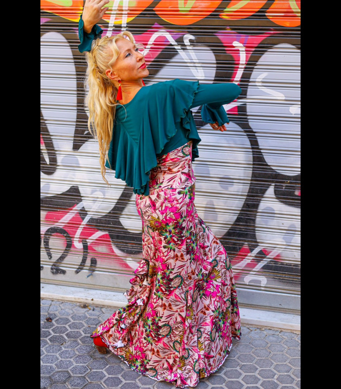 Falda flamenca ensayo modelo Pampa - Flamencodesign Sevilla