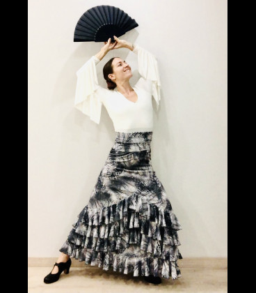 Falda de flamenco profesional Sol terciopelo