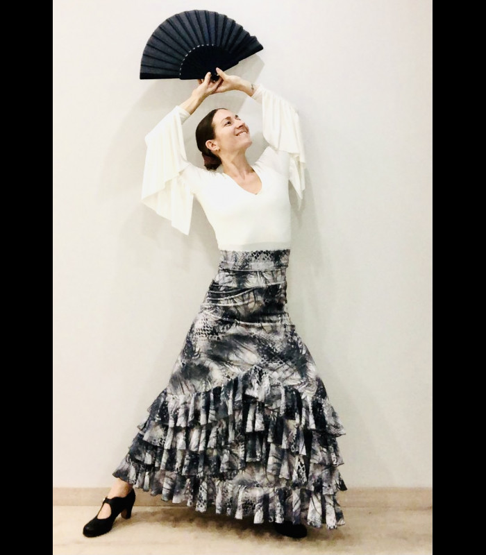 Falda de ensayo flamenca modelo 4/a lycra fina - Flamencodesign